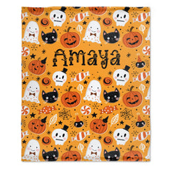 Free Shipping✈️Halloween Name Personalized Custom Blanket - Halloween Gifts