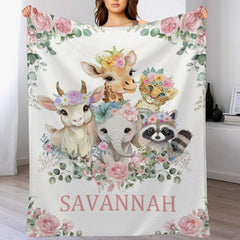 Free Shipping✈️Custom Baby Blanket Personalized Elephant Baby Blankets for Girls Baby Boy Gifts Baby Products Super Soft Blankets