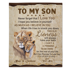 To My Son I Hope You Believe In Yourself As Much As I Believe In You - Blanket - To My Son, Gift For Son, Son Gift From Mom, Birthday Gift For Son