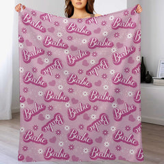 Livraison gratuite✈️Couverture rose personnalisée avec nom - Cadeaux pour filles