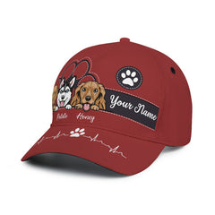 Keep Calm And Love Dogs - Dog &amp; Cat Personalized Custom All Over Print Classic Cap - Cadeau pour les propriétaires d'animaux de compagnie, les amoureux des animaux de compagnie