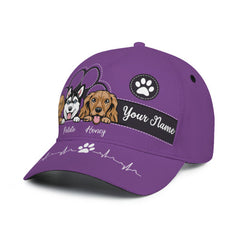 Keep Calm And Love Dogs - Dog &amp; Cat Personalized Custom All Over Print Classic Cap - Cadeau pour les propriétaires d'animaux de compagnie, les amoureux des animaux de compagnie