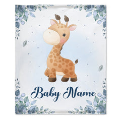 Free Shipping✈️Personalized Baby Blankets, Custom Baby Blanket - Best Gift for Baby、Newborn - Giraffe Blanket