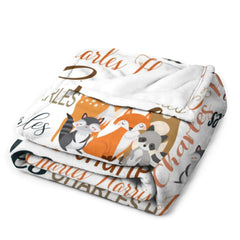 Free Shipping✈️Personalized Woodland Animal Blanket - Gift Ideas for Kids