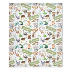 Free Shipping✈️Personalised Aussie Animals BabyYouth blanket