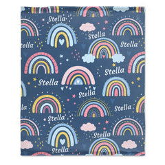 Livraison gratuite✈️Couverture arc-en-ciel mignonne personnalisée - Couverture pour filles 