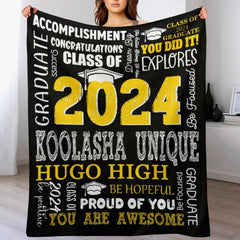 Customized Graduation Blankets - Graduation Gifts