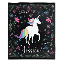 Free Shipping✈️Personalized Unicorn Party Blanket for Girls