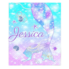 Cute Mermaid Tail Scale Blanket