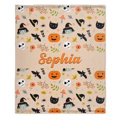 Free Shipping✈️Personalized Custom Name Halloween Blanket