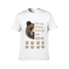 Papa Bear Husband Protector Hero - Chemise personnalisée - Cadeau de la fête des Pères pour papa