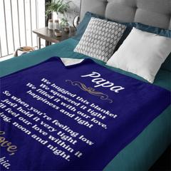 Personalized Dear Papa Gift Blanket For Papa