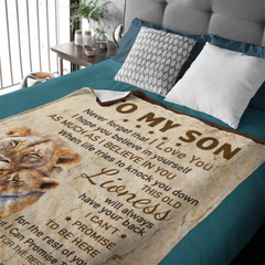 To My Son I Hope You Believe In Yourself As Much As I Believe In You - Blanket - To My Son, Gift For Son, Son Gift From Mom, Birthday Gift For Son