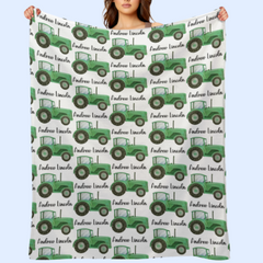 Free Shipping✈️Farm Tractor Custom Name Blanket - Gifts for baby