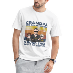 Grand-père, grand-mère et petit-fils, petite-fille Bond - Chemise personnalisée - Cadeaux pour grand-père, grands-parents