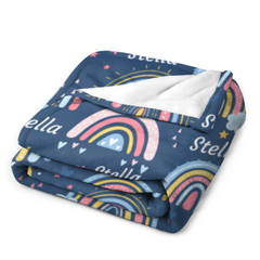 Livraison gratuite✈️Couverture arc-en-ciel mignonne personnalisée - Couverture pour filles 