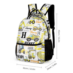 Free Shipping✈️Personalized Name Construction Backpack - Gift For Kids Birthday