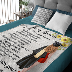 Personalized Clipart Secrets Of Success Graduation Gift Blanket