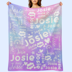 Free Shipping✈️Multicolor Name Personalized Custom Blanket - Perfect Gifts for Birthday