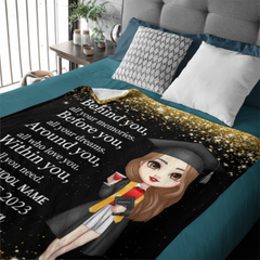 Graduation Star Custom Name Blanket - Graduation Gift