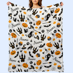 Livraison gratuite✈️Couverture personnalisée avec nom d'Halloween 