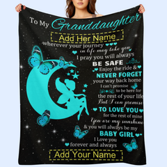 Free Shipping✈️Custom Grandma Grandpa Blanket for My Granddaughter - Birthday Gift