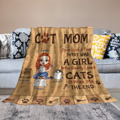 Il était une fois une fille qui aimait vraiment les chats, c’était moi - Couverture personnalisée - Cadeau pour les amoureux des chats, les propriétaires de chats, Cadeau de chat, Cadeau pour les amoureux des animaux de compagnie