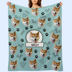 Lovely Dog - Personalized Custom Fleece Blanket - Gifts For Dog Lovers