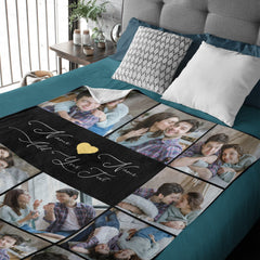 Free Shipping✈️Personalized Photo Text Custom Blanket - For Couple Family Parents