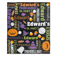 Free Shipping✈️Custom Personalized Halloween Design Blanket - Gift for Kids