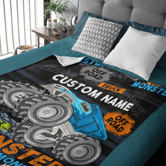 Free Shipping✈️Custom Name Cartoon Truck Blanket