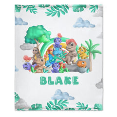 Livraison gratuite✈️Couverture personnalisée mignonne de bébé dinosaure - Cadeaux pour les enfants 