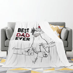 Best Dad Ever - Personalized Blanket