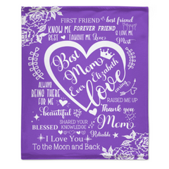 Best Mom Ever Throw Blanket Custom Blanket - Mother's Day Gift for Mom