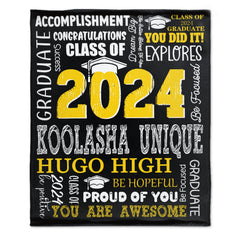 Customized Graduation Blankets - Graduation Gifts