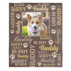 Free Shipping✈️Personalized Photo Names Blanket For Puppy Dogs