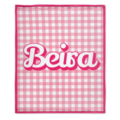 Free Shipping✈️Pink Personalized Name Custom Blanket