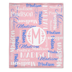 Free Shipping✈️Multicolor Unisex Name Personalized Custom Blanket - Perfect for Birthday Gifts