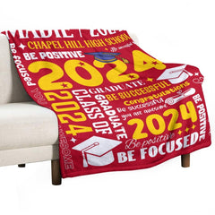 Graduation Gift Custom Name Blanket