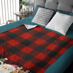 Free Shipping✈️Custom Baby's First Merry Xmas Buffalo Plaid  Blanket Blanket