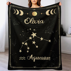 Free Shipping✈️12 Horoscope Astrology Throw Blanket