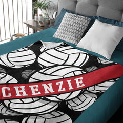 Personalized Volleyball Name Custom Blanket - Gifts for Volleyball Players