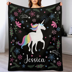 Free Shipping✈️Personalized Unicorn Party Blanket for Girls