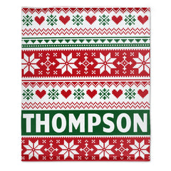 Free Shipping✈️Personalized Name Merry Christmas Blanket-Christmas Gifts for Family