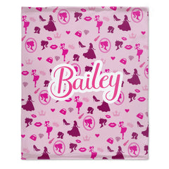 Free Shipping✈️Personalized Name Custom Pink Party Blanket