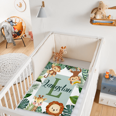 Free shipping✈️Personalized Baby Blankets for Boys Girls - Jungle Bulletin, Names of Our Friends