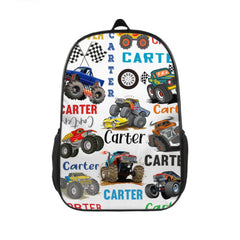 Personalized Name Monster Truck Backpack