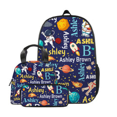 Personalized Space Theme Backpack with Name Gift for Children