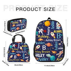 Personalized Space Theme Backpack with Name Gift for Children