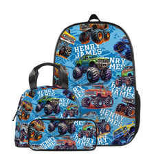 Personalized Truck Car Pattern Name Custom Backpack